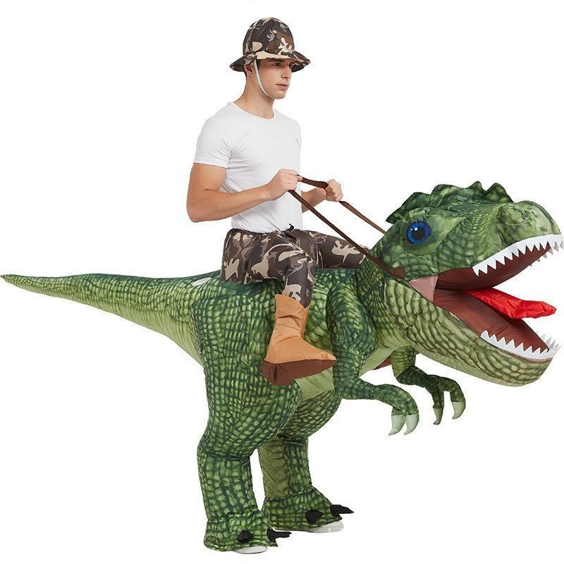 Presente de Halloween , Dinosauro caminhando , Pequeno Tyrannosaurus Rex , OXW1 balustrada — imagem 2 de 2