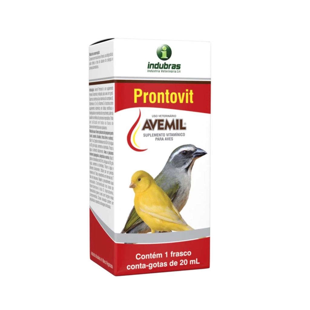 Avemil Prontovit 20ml Suplemento Vitamínico Pássaros e Aves em Oferta na Shopee