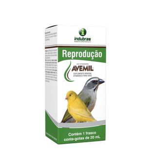 Avemil Reprodução 20ml Suplemento Vitamínico Pássaros e Aves
