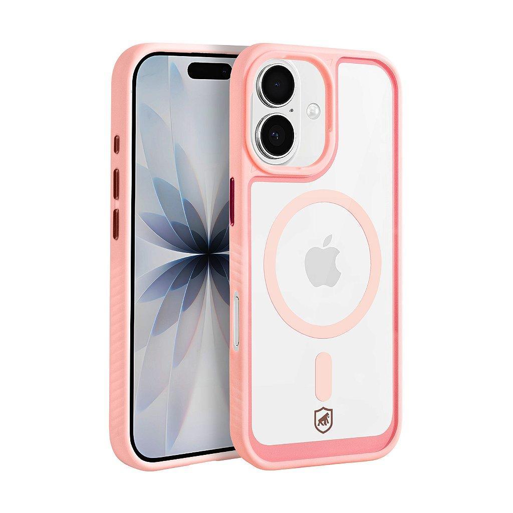 Capa case capinha para iPhone 17 - Magsafe Wave Transparente - Rosa - Gshield em Oferta na Shopee