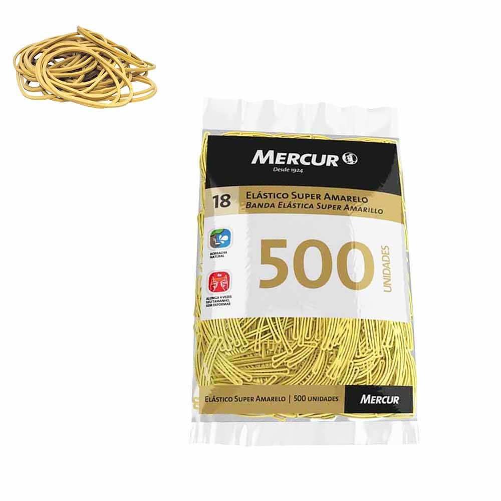 Elástico de Dinheiro Amarelo Puro 7009 Mercur - 500UN