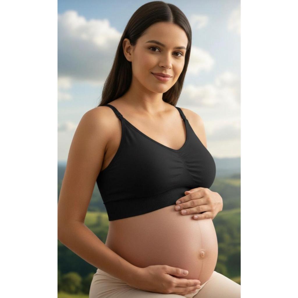 Sutiã De Amamentação Sem Aro Bojo Removível Lateral Larga em Oferta na Shopee