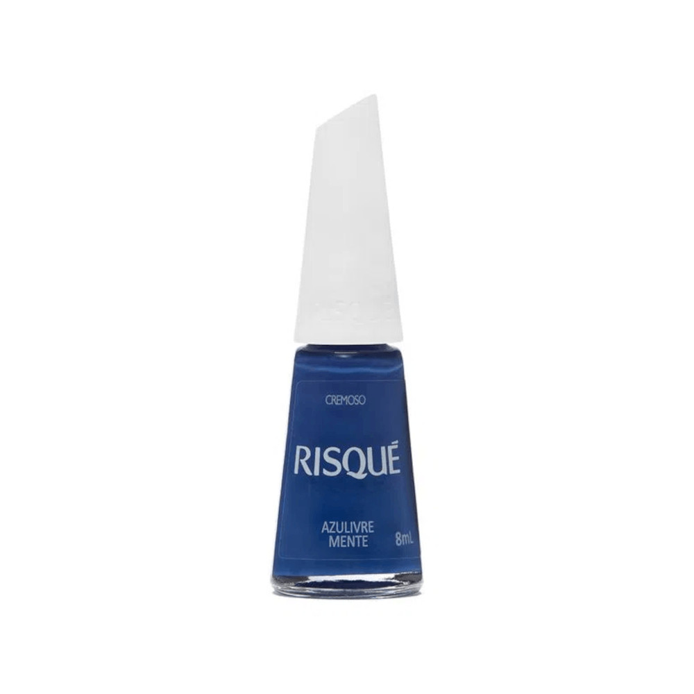 Esmalte Risqué Coloridos Azulivre Mente em Oferta na Shopee
