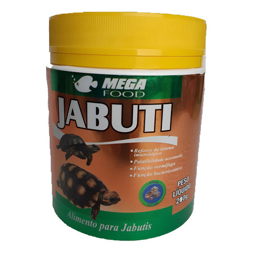 Ração Mega Food Jabuti 200g Com Alho