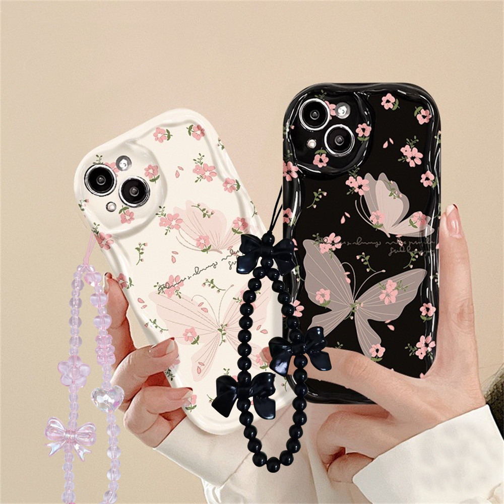 Capa Para Samsung A56 A36 A55 A54 A16 A15 A14 A05 A51 A52 A34 A35 A32 A13 A12 A04E Floral Borboleta Caso Duro