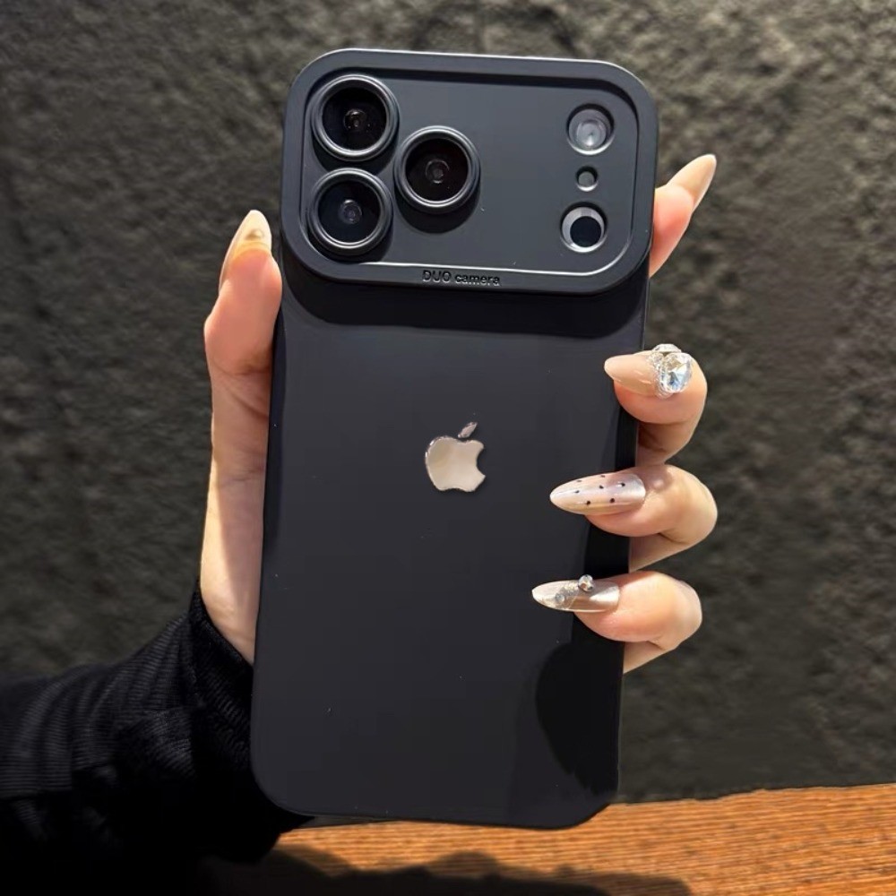 Capa Para iPhone 17 Pro Max Air 13 16 15 14 12 11 XS XR 7 8 Plus Silicone Macia Logotipo Da Apple Etiqueta De Metal ZYCa em Oferta na Shopee