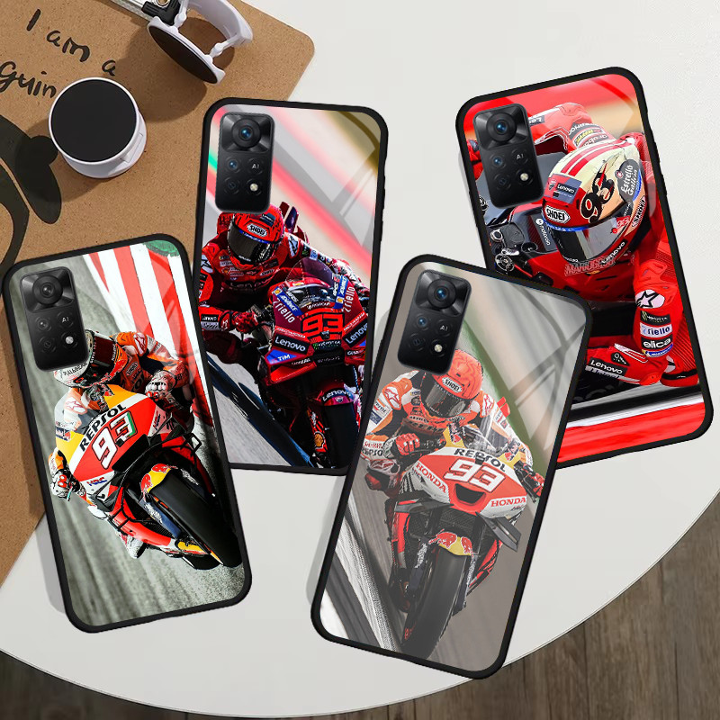 Marc Marquez 93 04 Capa De Telefone De Vidro Para Xiaomi Redmi 12 4G 13C Nota 14 13 pro plus 12 12S 11 10 9 5G