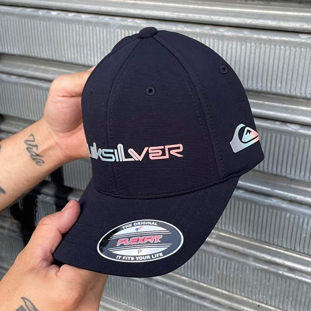 Boné Quiksilver Flexfit Gradient Type New Wave Navy P
