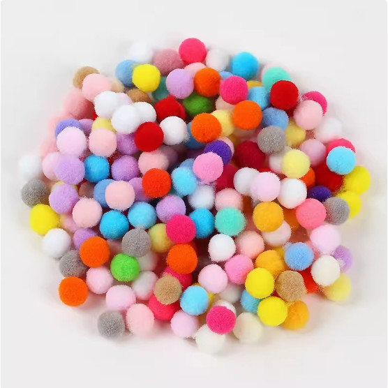 1000-4000 Pcs 10mm pompons bola de pele elástica alta cor bola de pelúcia artesanal diy bola de pele em Oferta na Shopee