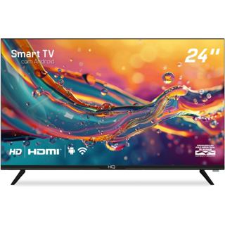 Smart TV 24" HQ LED HQS24NKHM 1366x768 HDMI Wi-Fi Android em Oferta na Shopee