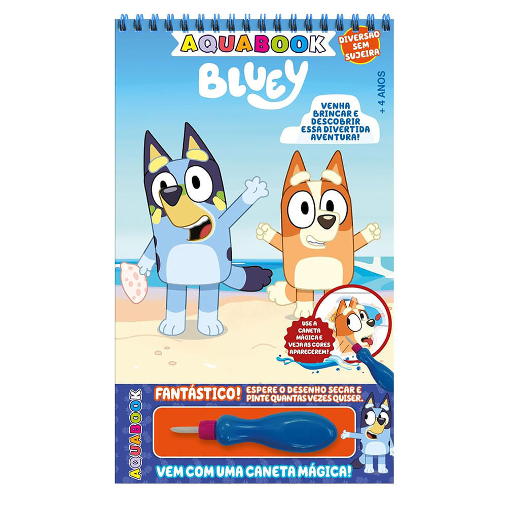 Livro Infantil Aquabook Editora Online Bluey em Oferta na Shopee