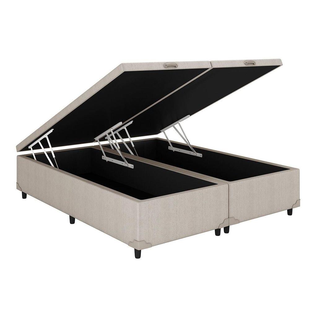 Cama Box Baú Queen Universal Courano Clean (158x198x35) - Costa Rica em Oferta na Shopee