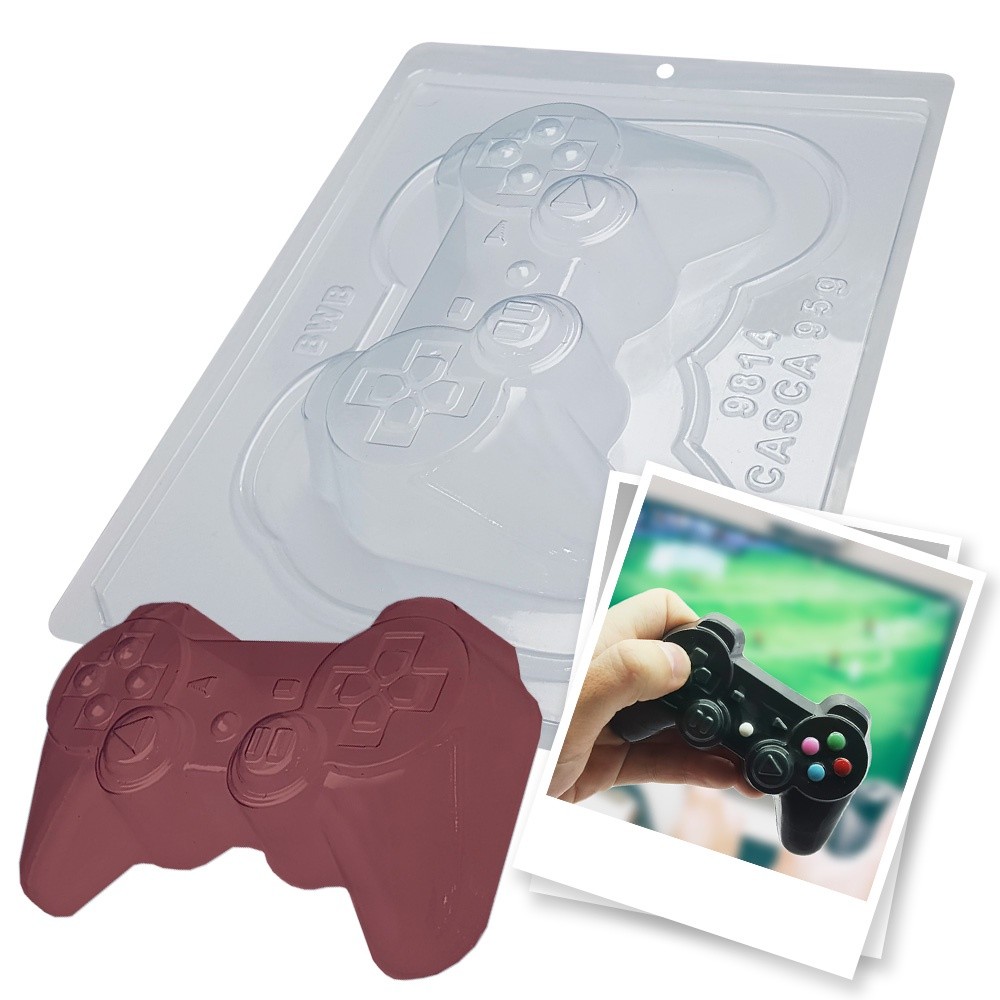 Forma 3 Partes Silicone Controle Vídeo Game Joystick Playstation Grande Cód. 9814 Bwb Páscoa