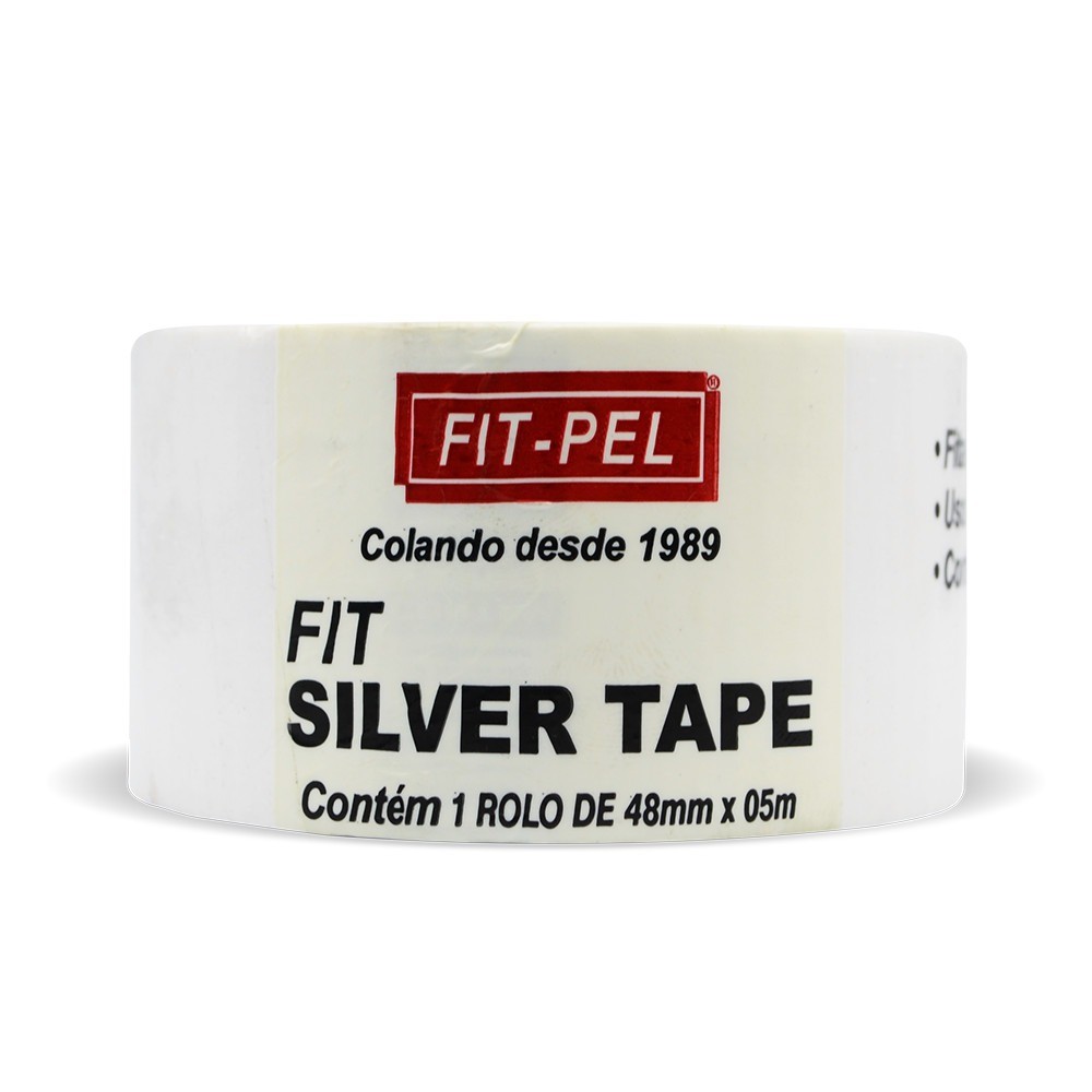 Detalhes do Fita adesiva 48 mm x 5 metros Silver Tape - 10903906 Fit-Pel