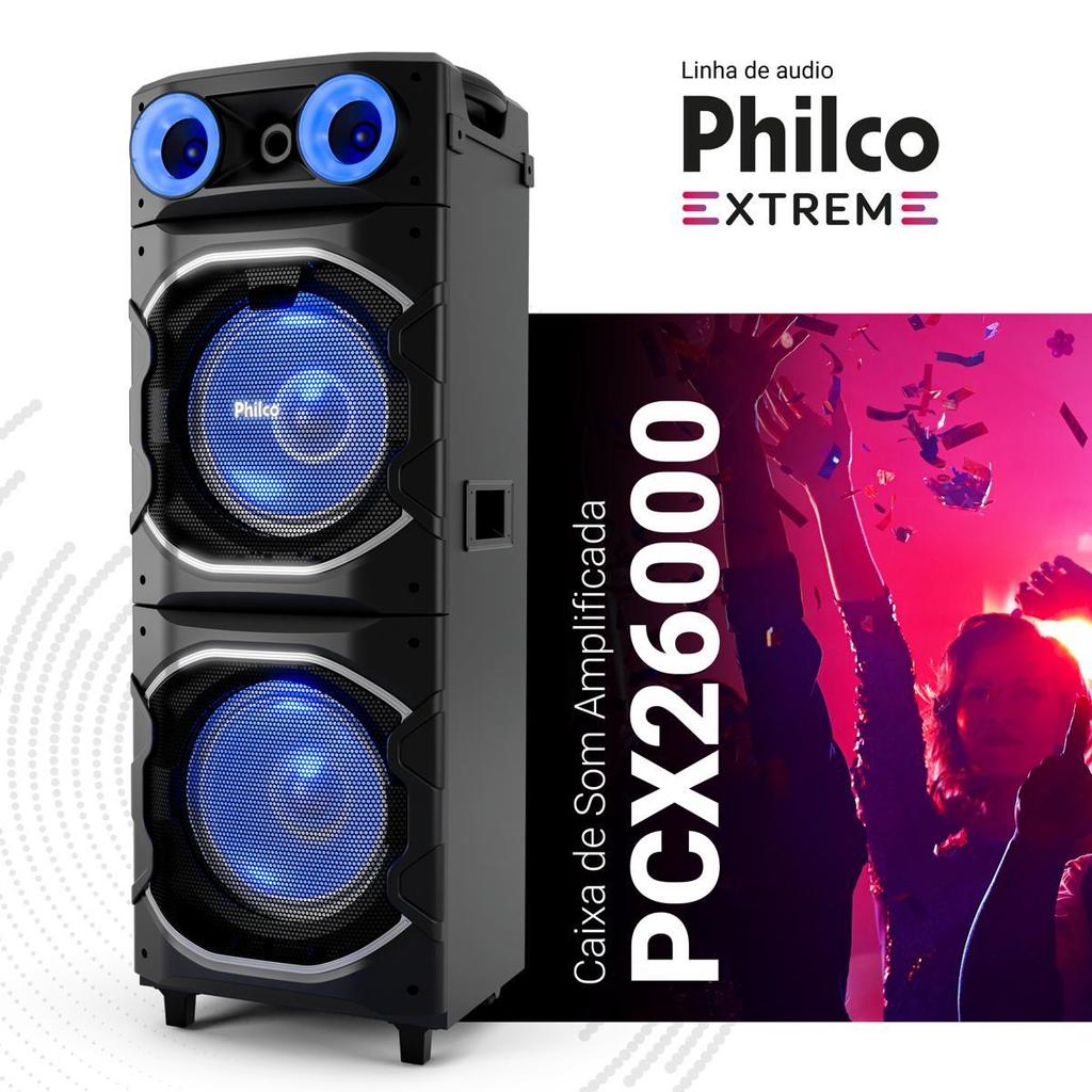 Detalhes do Caixa de Som Philco Extreme 2600W Flash Lights PCX26000