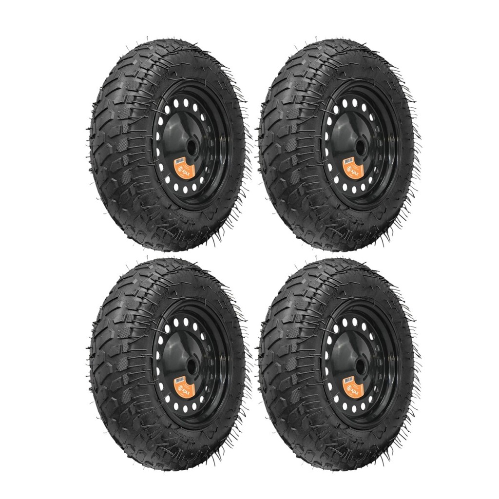 Roda Ajax Pneumática P/ Veiculos Não Motorizados Kit C/ 4 Un