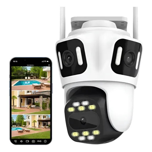 B&B Câmera Externa Ip 9 Mp Ptz Com Lente Tripla Wifi E Sirene  P15 APP icsee em Oferta na Shopee