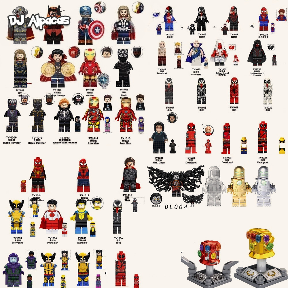 Blocos De Construção Figuras Brinquedo Colecionável TV1007 TV1037 TV1038 TV1039