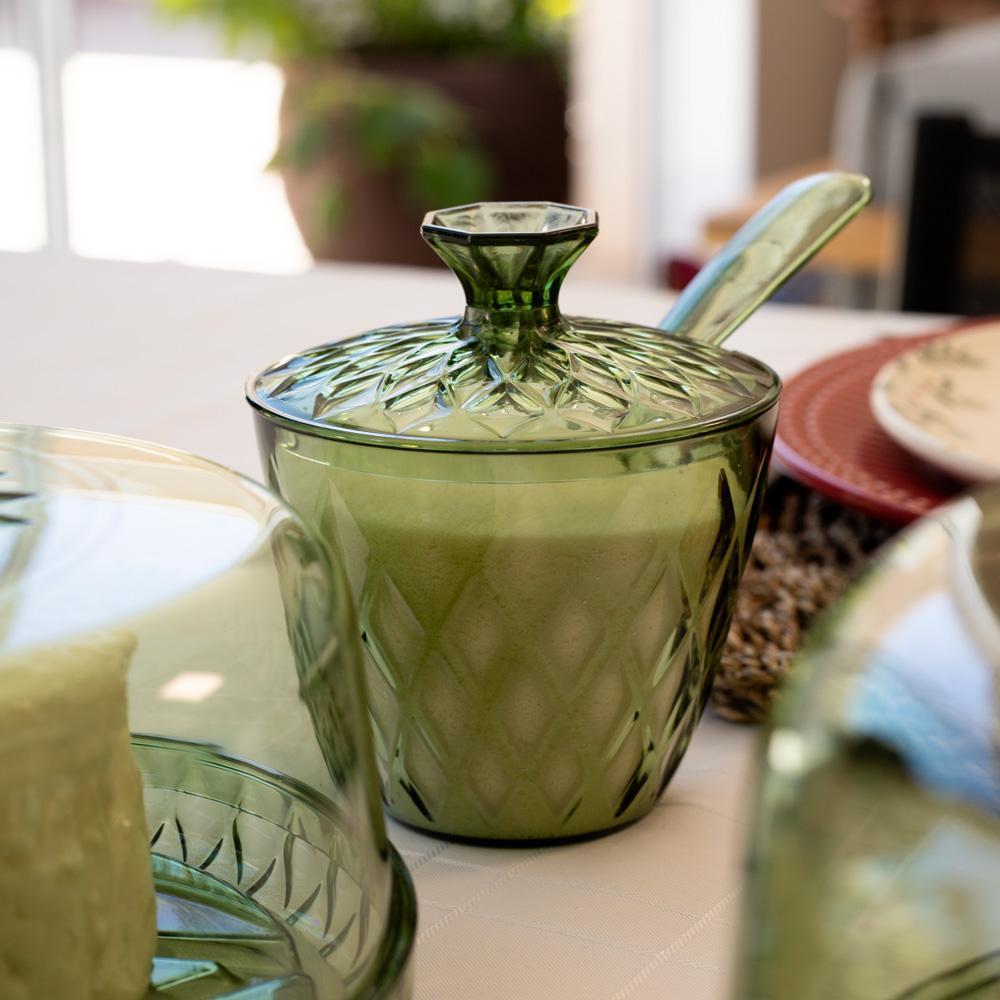 Açucareiro com Colher Plástico Verde Glamour Plasútil em Oferta na Shopee