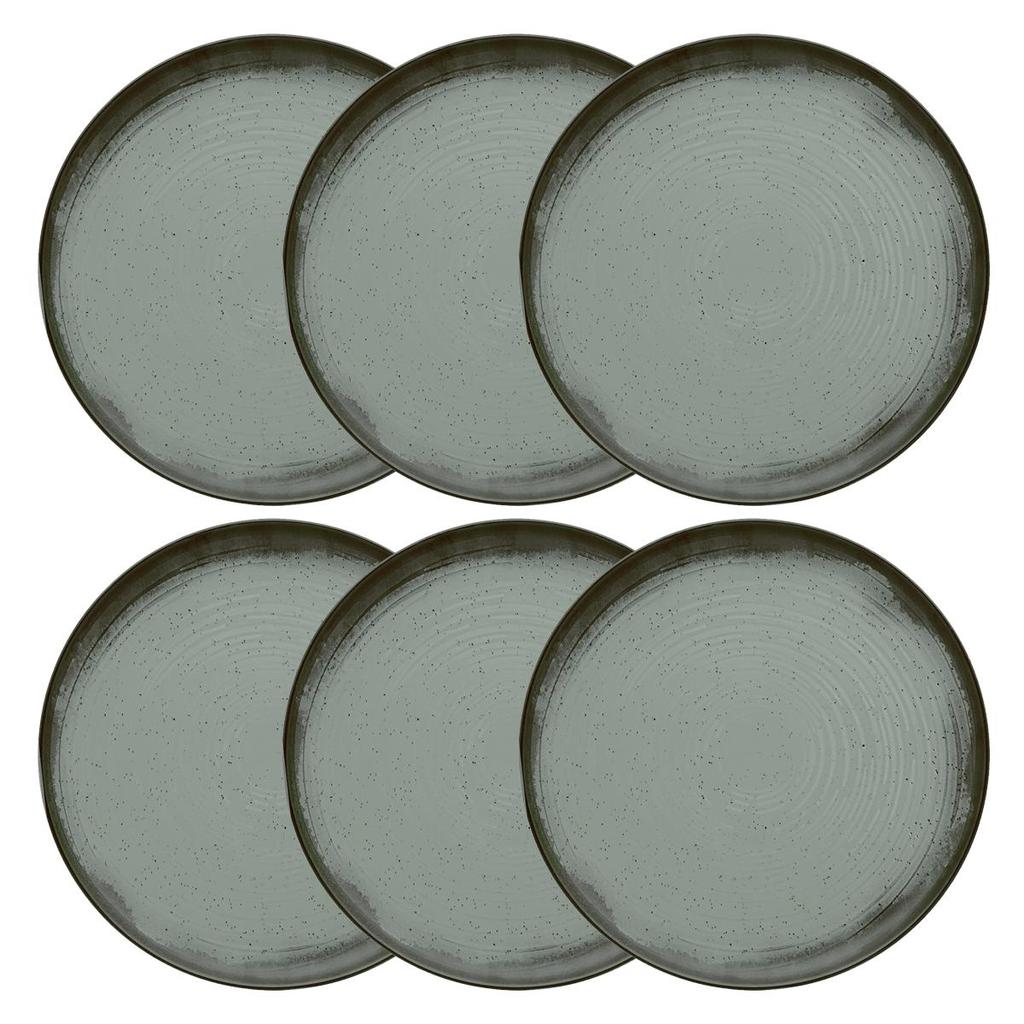 Jogo de 6 Pratos Rasos 26 Cm Oxford Flat Pacífico em Oferta na Shopee