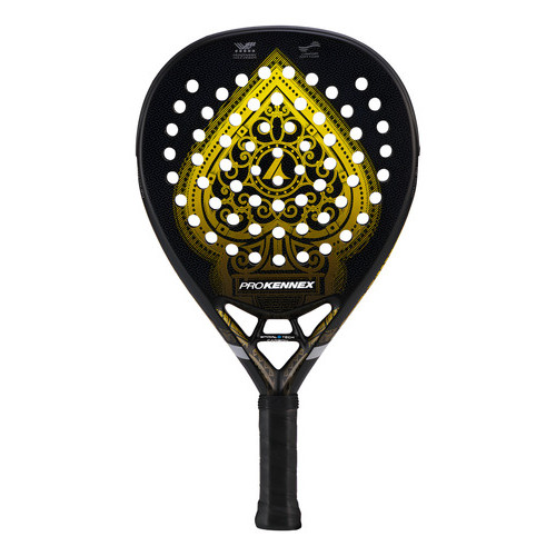 Raquete Padel Pro Kennex Black Ace Gold 370g Carbono