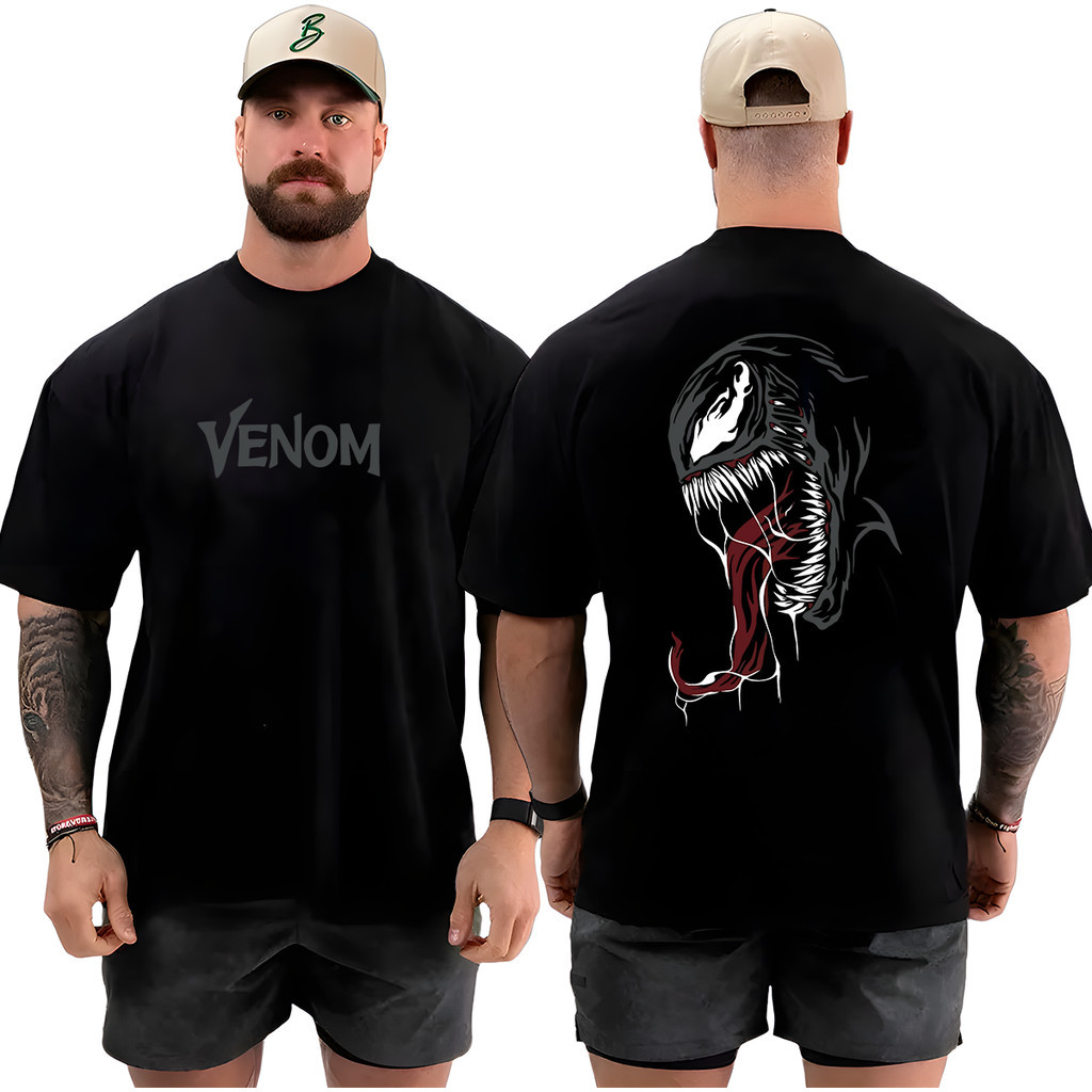 Camiseta Camisa Oversized Academia Venom Musculação Streetwear Bodybuilder Maromba 100% Algodão