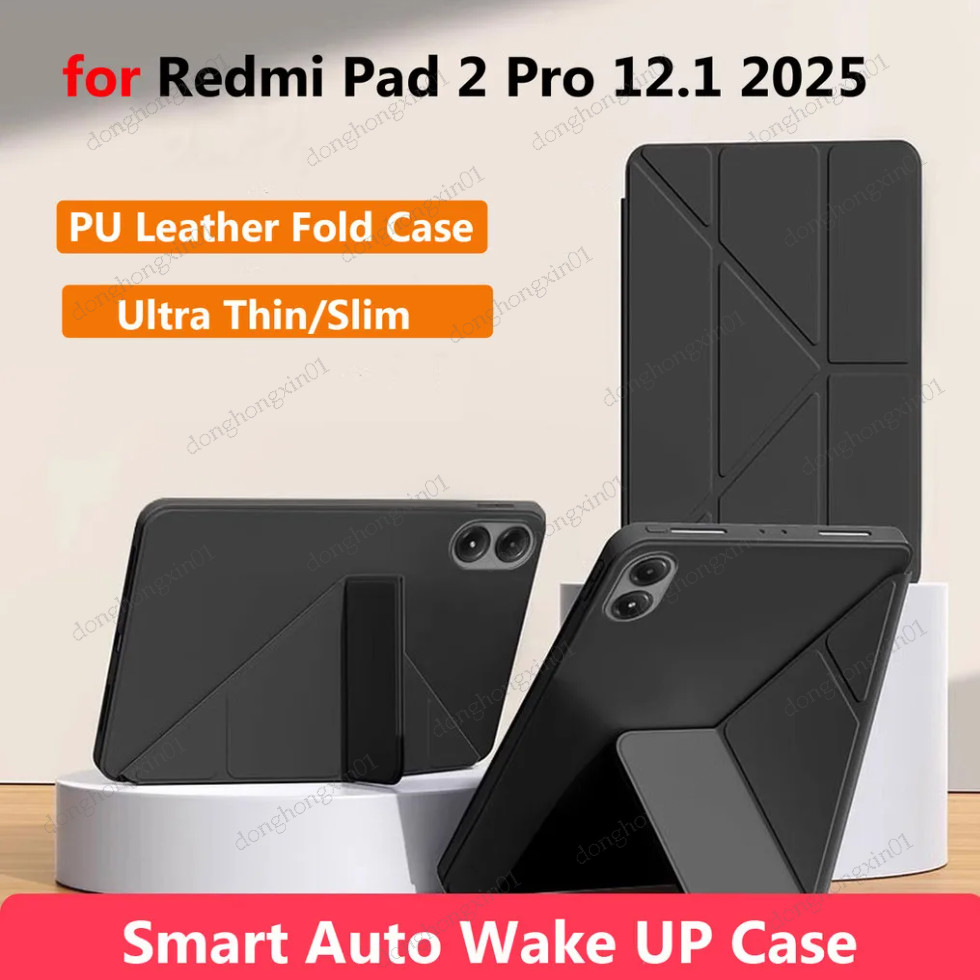 Capa Para Xiaomi Redmi Pad 2 Pro 2025 12.1 " 2 11 Polegadas Mini 8.8 Poco 5G De 12.1 Com Suporte Flip Dobrável Em Y Tabl