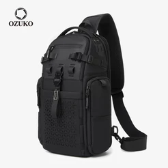 OZUKO Bolsa De Ombro Masculina De Grande Capacidade Ao Ar Livre Anti-Roubo Waterpoof Crossbody Sling Bags
