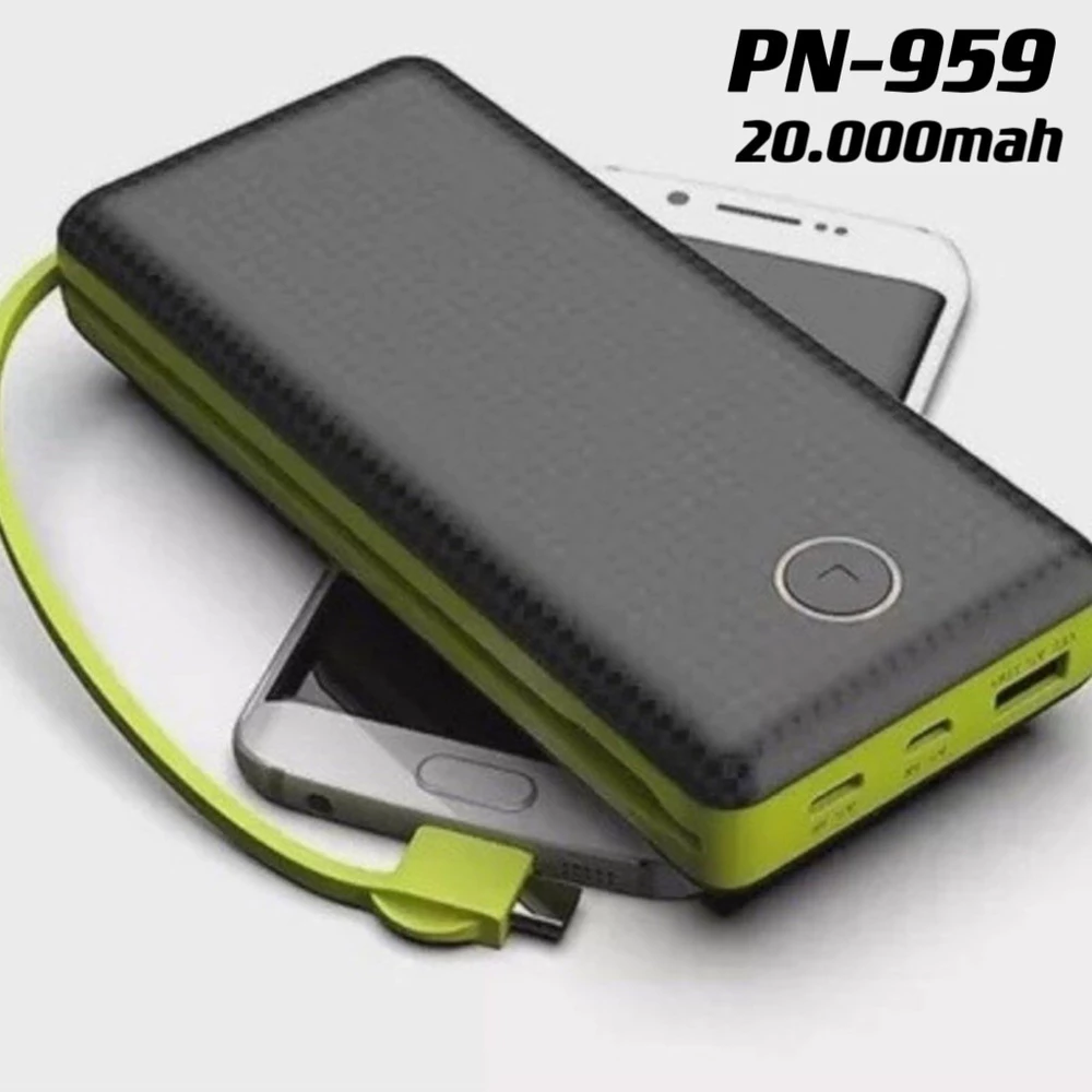 Carregador Portátil 5000/10000/20000mah PN-959/956/952/951 Bateria Power Bank 20000mah