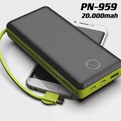 Carregador Portátil 5000/10000/20000mah PN-959/956/952/951 Bateria Power Bank 20000mah