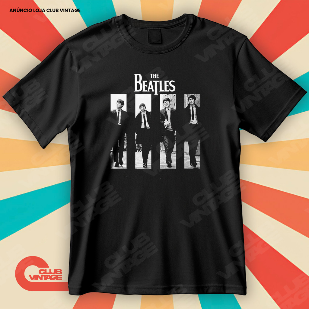 Camiseta Banda The Beatles Integrantes Blusa Camisa Rock & Roll 100% Algodão