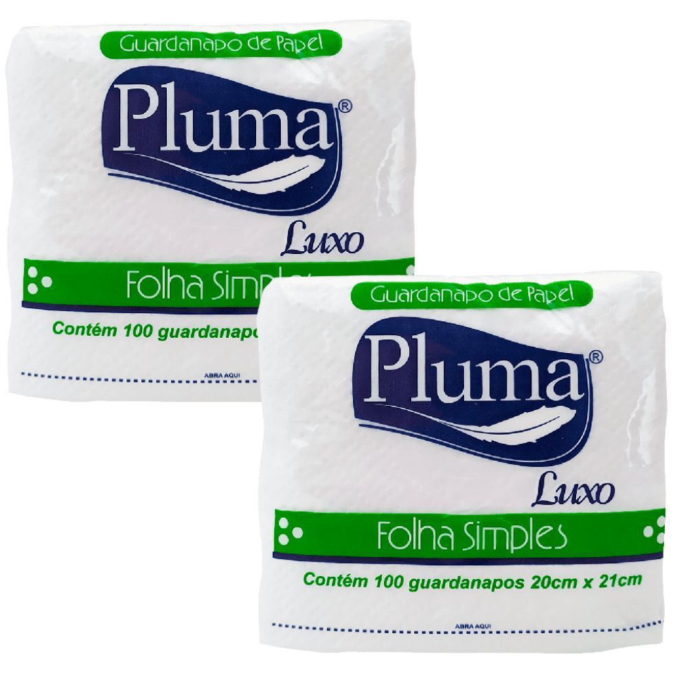 Kit 200 Guardanapo de Papel Folha Simples Pluma em Oferta na Shopee