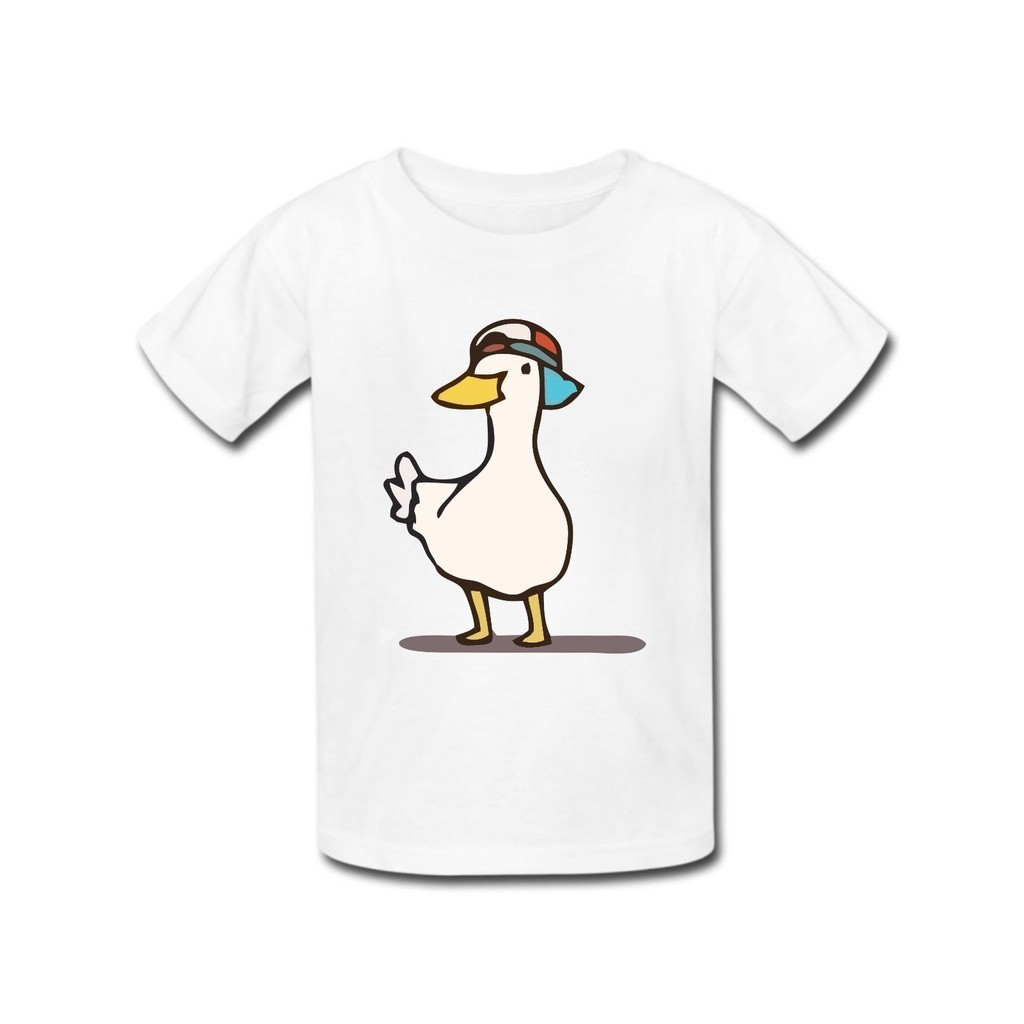 Camiseta Camisa Roupa Camiseta Infantil Pato Patinho Desenho Animado Presente Aniversário Surpresa Pato Fofo Algodão Env