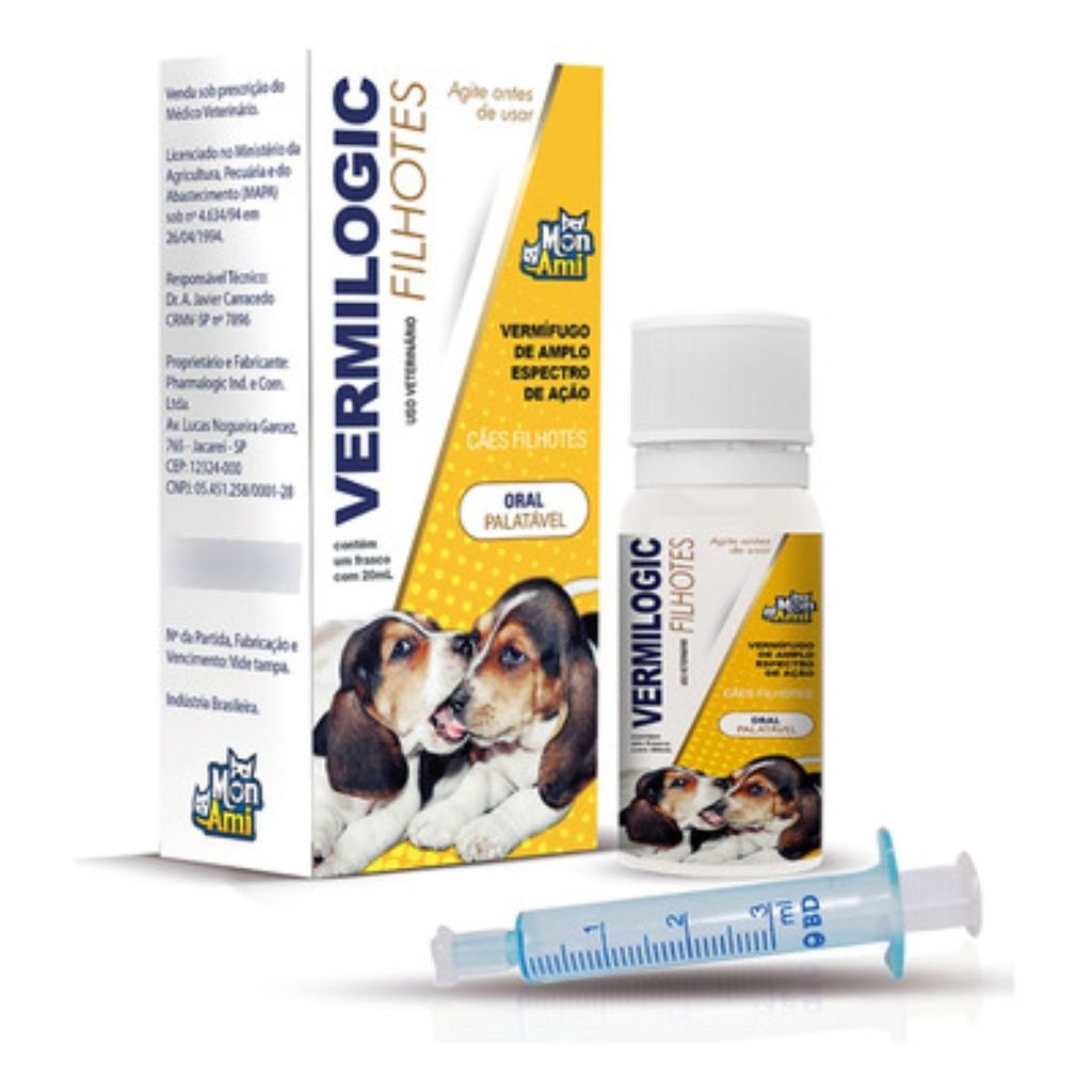 Vermilogic Filhotes 20ml - Vermífugo para Cães Filhotes em Oferta na Shopee