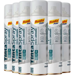 Kit 6 Tinta Spray Decorativa Efeito Jateado Fosco para Vidro Acrílico Blindex – 400ml Mundial Prime