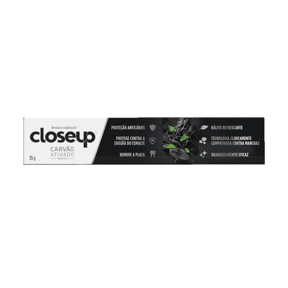 Detalhes do Creme Dental CLOSEUP Carvão Ativado 85g
