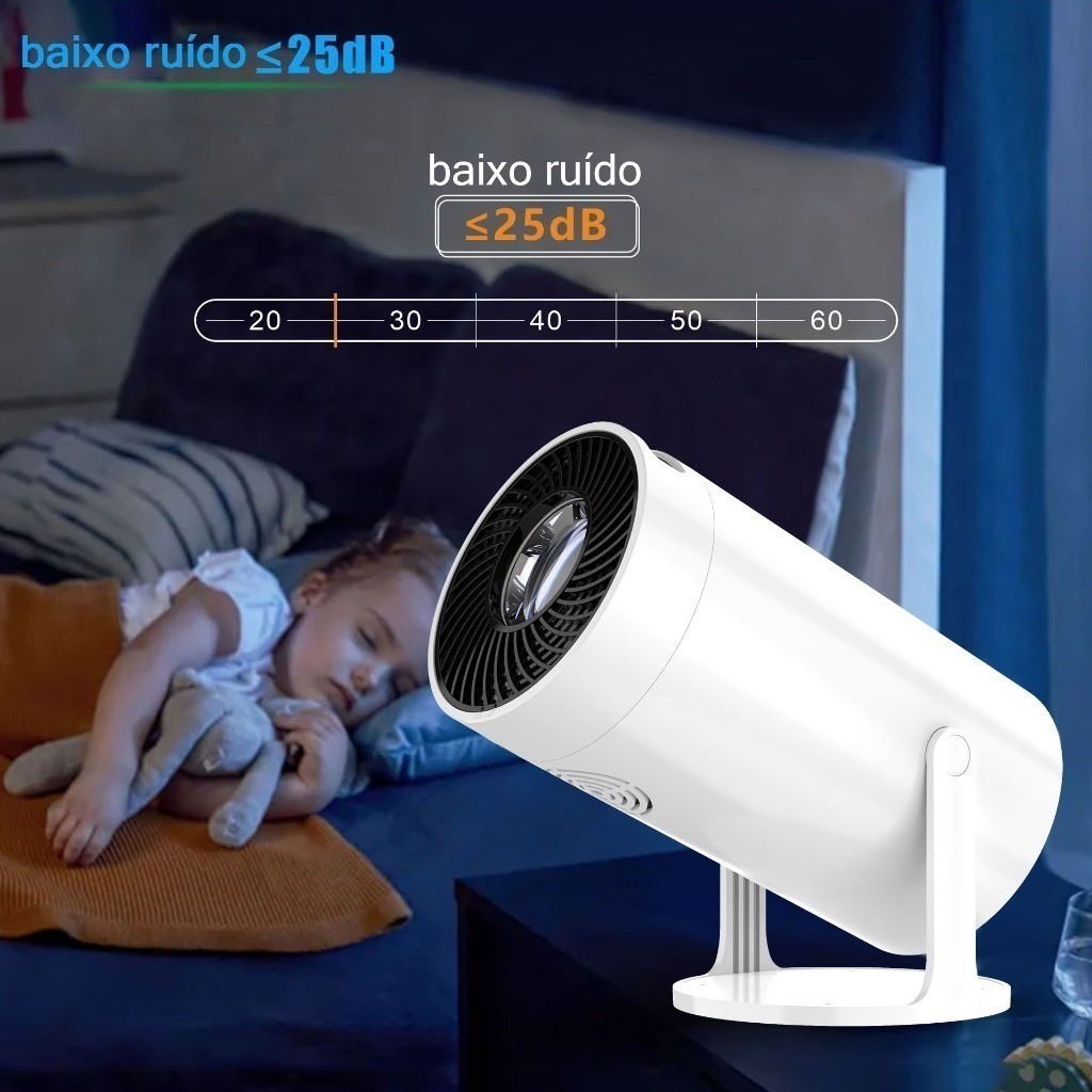 Projetor Android 11 4K HD 150" Smart WiFi Bluetooth – Portátil HY300 Pro Compatível com Celular Xbox PS5