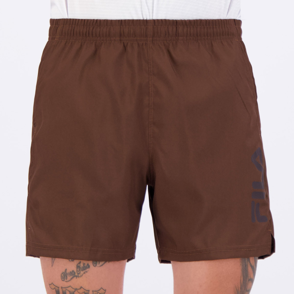 Shorts Fila Train 5 Marrom em Oferta na Shopee