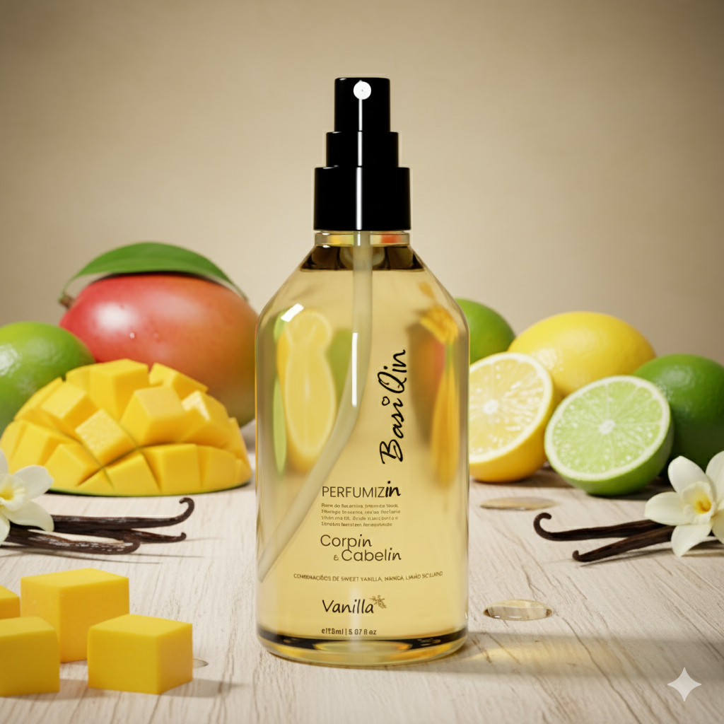 PERFUMIZIN VANILLA CORPIN & CABELIN BASIQIN 150ML PERFUME CORPO E CABELO em Oferta na Shopee