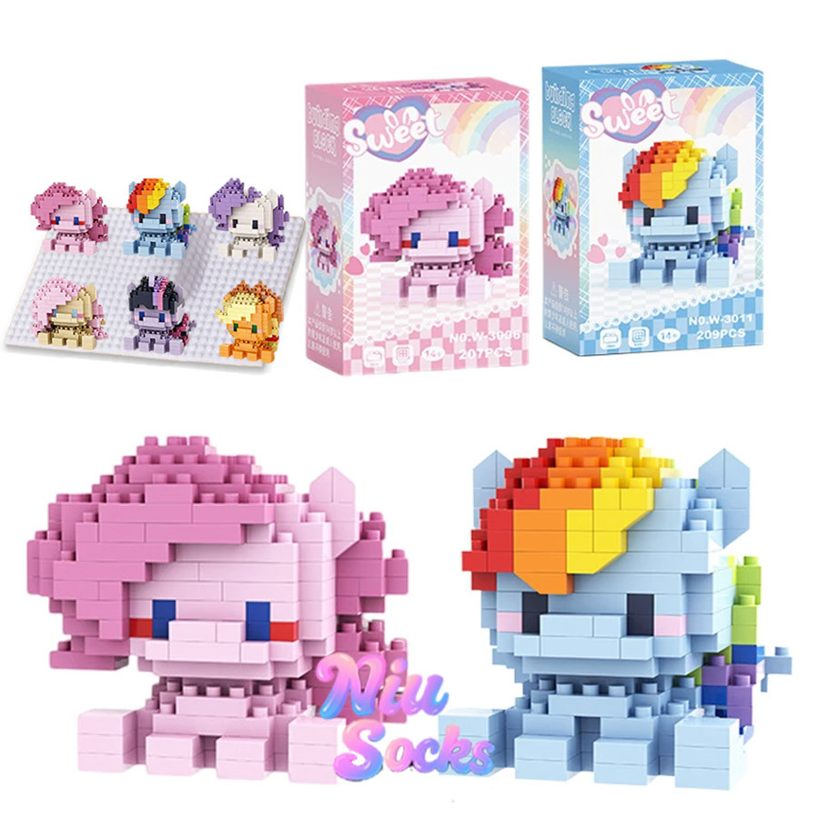 mini Bloco De Construção De Pônei Colorido De Desenho Animado Quebra-Cabeça 3D Brinquedo Infantil Presente De Natal em Oferta na Shopee