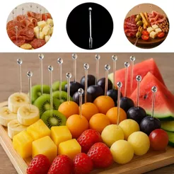 300 ESPETINHO PARA PETISCO APERITIVOS MINI GARFINHOS CRISTAL PLASTILANIA(CHOCO)