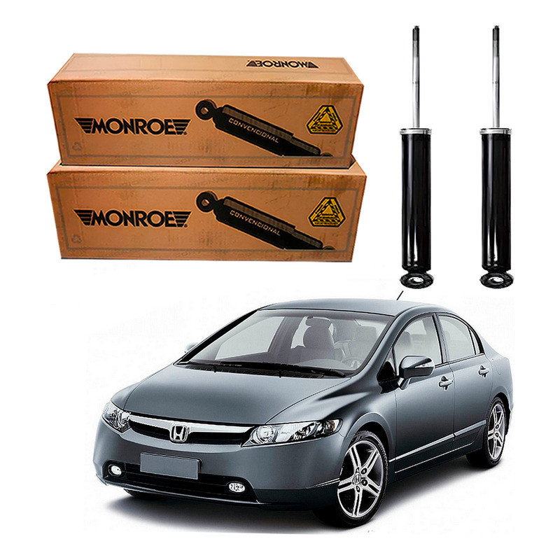 Par Amortecedor Traseiro Monroe New Civic 1.8 2006 A 2011