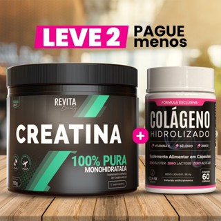 Creatina 100% Pura Monohidratada Pote 150g + Colágeno Revita - Envio Imediato em Oferta na Shopee