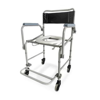 Cadeira de Banho Higiênica Dellamed Dobrável e Desmontável até 120 Kg Preto e Cinza D40 em Oferta na Shopee