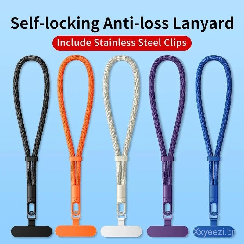 Cordão Anti-perda ajustável Universal para celular, cordão curto para celular