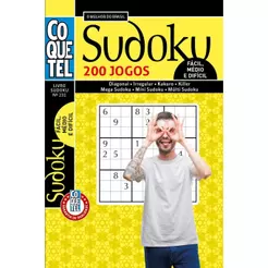 Coquetel | Sudoku 231 | 200 Jogos: Níveis Fácil, Médio e Difícil