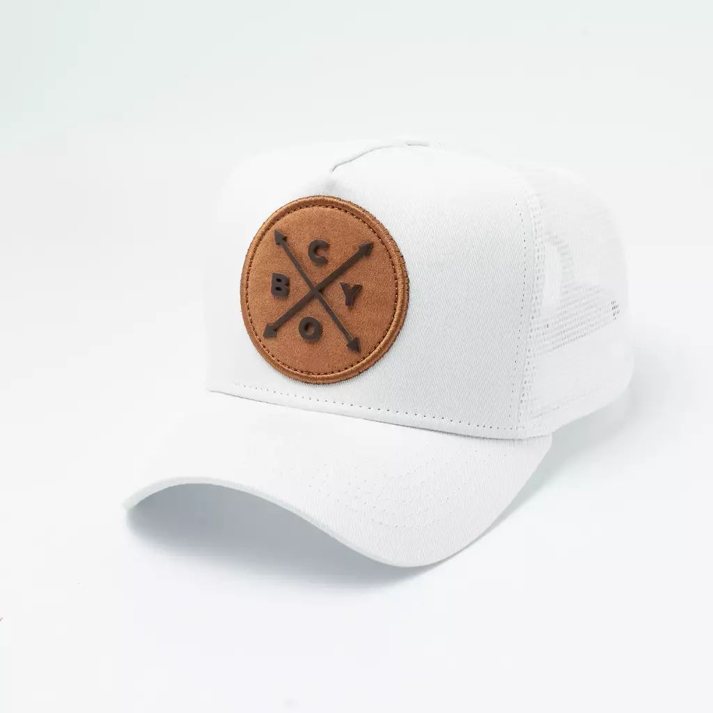 Boné ChoraBoy Aba Curva Trucker - Premium - Branco - REF 101