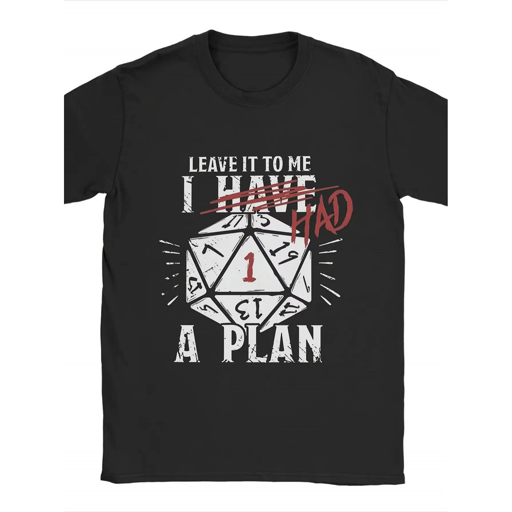 Camiseta Masculina d20 Dice RPG I Have a Plan D&D Design d4 d6 d8 d10 Estilosa Confortável Divertida Geek em Oferta na Shopee