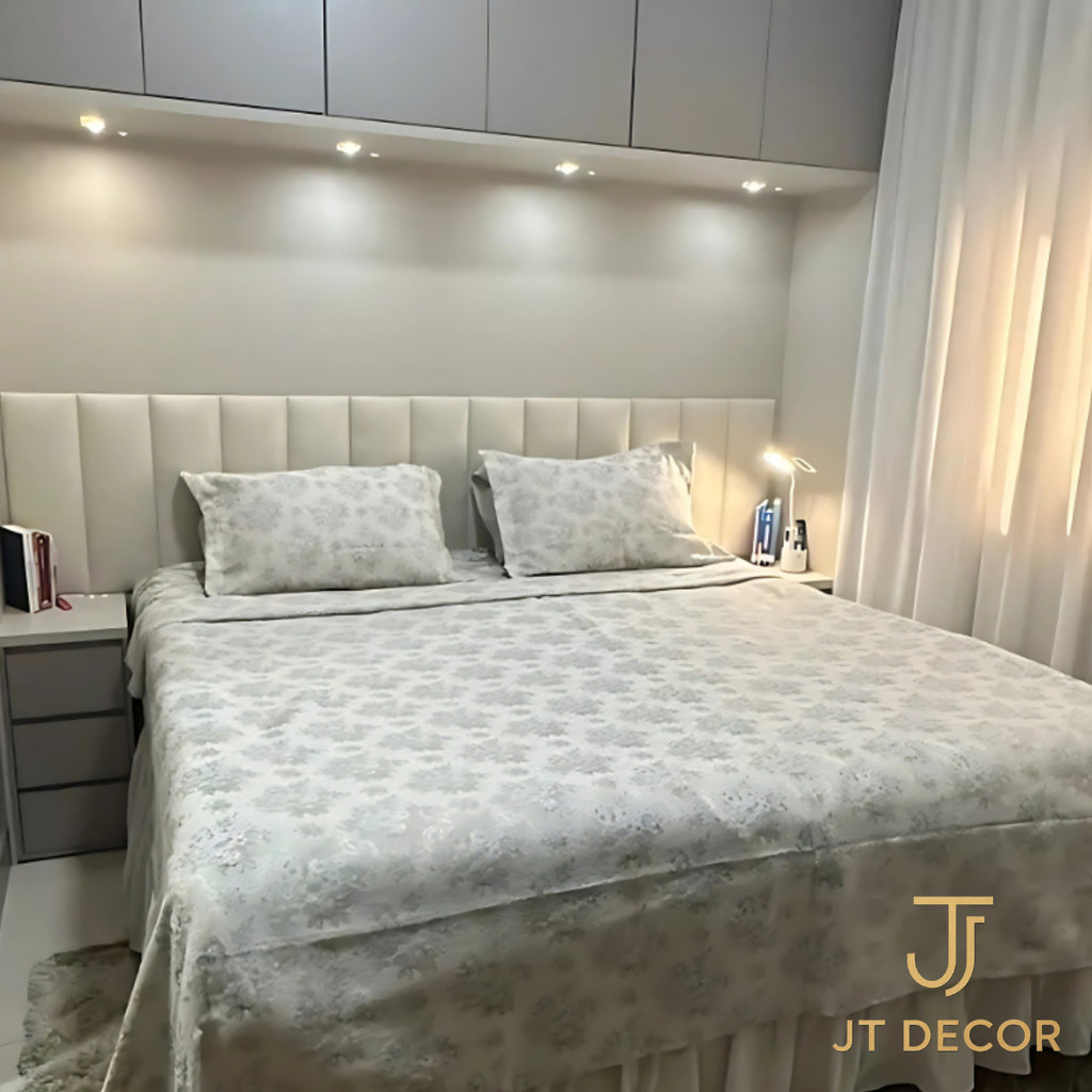 Cabeceira Adesiva Macia para Cama Box – Placas Modulares Retangular | 45x20 cm