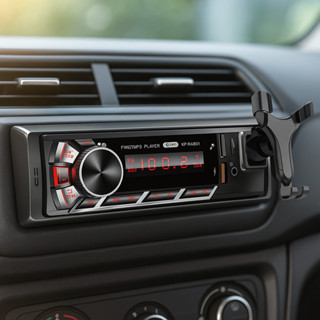 Rádio para Carro Bluetooth MP3 Display LED 60W x4 Com Microfone e Entrada Auxiliar Suporte para Celular em Oferta na Shopee